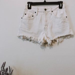 LF high rise denim shorts
